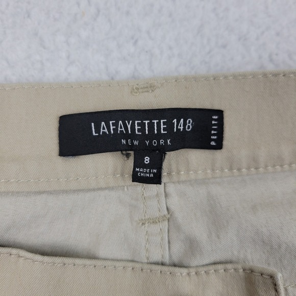 Lafayette 148 Pants Womens 8 Petite Straight Leg‎ Stretch Casual Lightweight - Picture 6 of 9